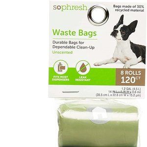 Pet Waste Bags Unscented 8-Roll Pack
